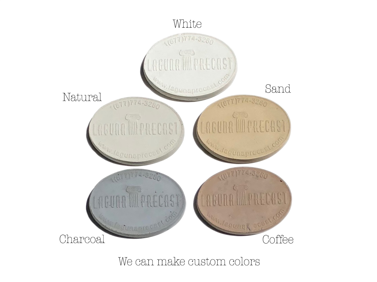 Laguna Precast concrete color samples