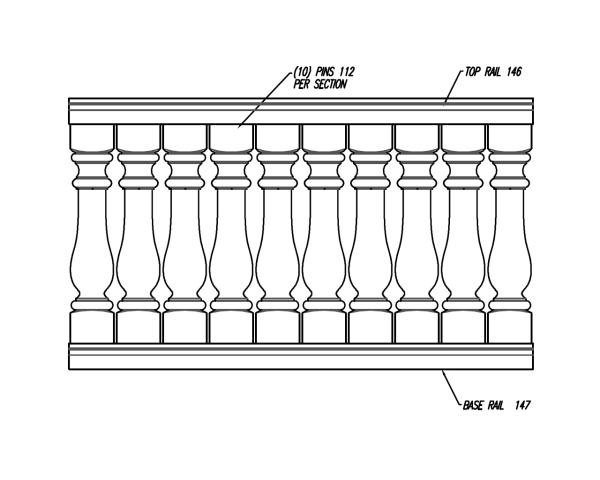 Baluster 6' Section, 42"H, 12 pcs.