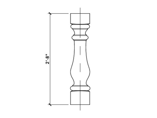 Baluster Pin 32" H, 1pc.