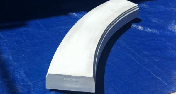 Baluster Base Rail 4.5' Radius, 4"H, 1pc