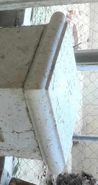 12x12Base 14"OD 2.5"H Bullnose edges, Flat top