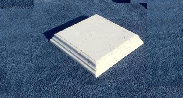 12x12Base 14"OD 2"H Design edges, Flat top
