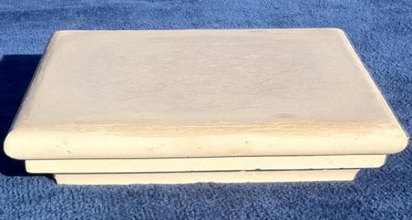 16x16Base 2O"OD 4"H Bullnose w/steps, Flat top