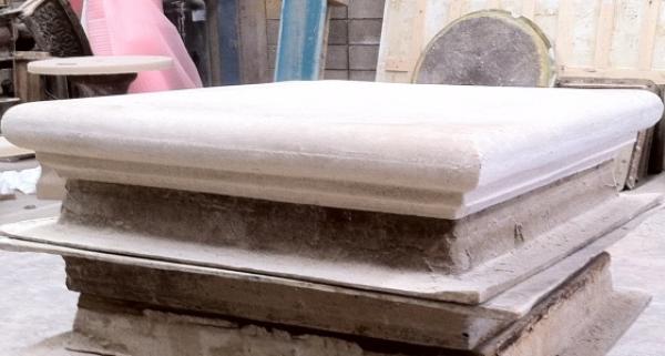 24"x24"Base 28"OD 4.75"H Bullnose edges, Flat top