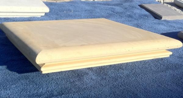 27x27Base 30.5"OD 4"H Dbl. Bullnose edges Flat top