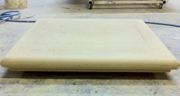 31x31Base 33"OD 3.75"H Bullnose edge, Slight slope
