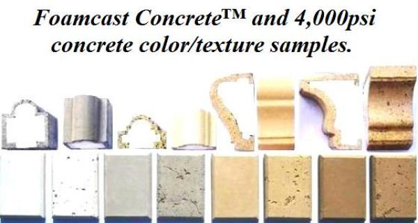 Foamcast Concrete™ & color/texture samples, 13pcs