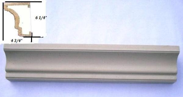 Foamcast Concrete™ 6.25''Hx4.75"Dx32"L Detail, Cen